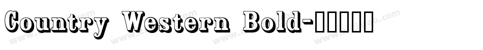 Country Western Bold字体转换